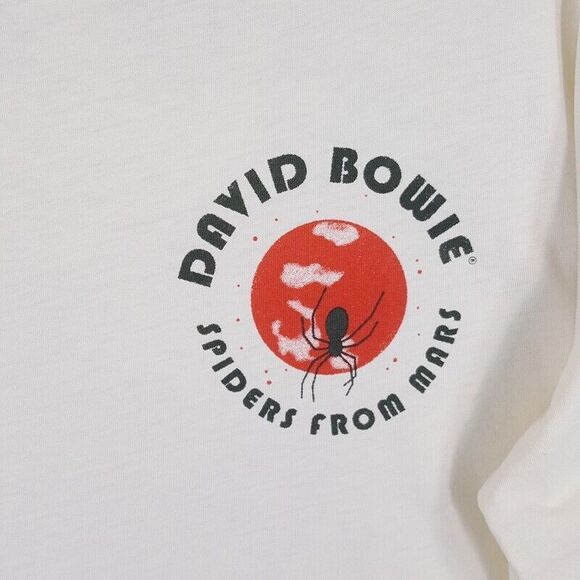 CHASER Shirt Mens Medium Cream Pullover Crew DAVID BOWIE SPIDERS FROM MARS - Picture 3 of 8
